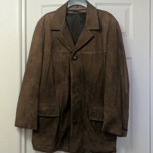 Men's Vintgage Brown Suede Jacket